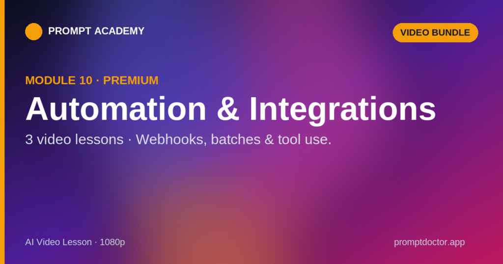 Learn automation and Integrations on Prompt Academy